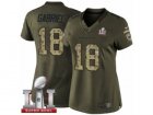 Womens Nike Atlanta Falcons #18 Taylor Gabriel Limited Green Salute to Service Super Bowl LI 51 NFL Jersey