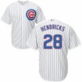 Mens Majestic Chicago Cubs #28 Kyle Hendricks Replica White Home Cool Base MLB Jersey