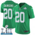 Youth Nike Eagles #20 Brian Dawkins Green 2018 Super Bowl LII Vapor Untouchable Limited Jersey
