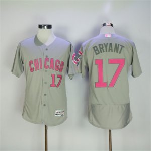 Cubs #17 Kris Bryant Gray Mother\'s Day Flexbase Jersey