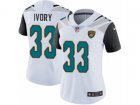 Women Nike Jacksonville Jaguars #33 Chris Ivory White Vapor Untouchable Limited Player NFL Jersey
