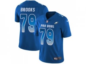 Nike Philadelphia Eagles #79 Brandon Brooks Royal Men Stitched NFL Limited NFC 2018 Pro Bowl Jersey