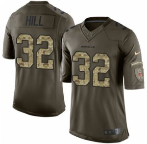 Men\'s Nike Cincinnati Bengals #32 Jeremy Hill Limited Green Salute to Service NFL Jersey