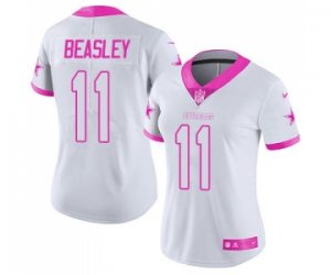 Women\'s Nike Dallas Cowboys #11 Cole Beasley Limited Rush Fashion Pink NFL Jersey
