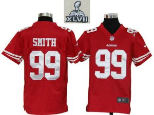 2013 Super Bowl XLVII Youth NEW NFL San Francisco 49ers 99 Aldon Smith Red Jerseys
