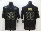 Nike Eagles #86 Zach Ertz Black 2020 Salute To Service Limited Jersey