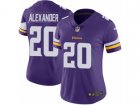 Women Nike Minnesota Vikings #20 Mackensie Alexander Vapor Untouchable Limited Purple Team Color NFL Jersey