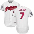 Mens Majestic Cleveland Indians #7 Kenny Lofton White 2016 World Series Bound Flexbase Authentic Collection MLB Jersey