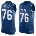 Mens Nike Indianapolis Colts #76 Joe Reitz Limited Royal Blue Player Name & Number Tank Top NFL Jersey