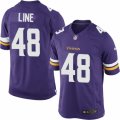 Mens Nike Minnesota Vikings #48 Zach Line Limited Purple Team Color NFL Jersey
