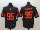 Nike Browns #95 Myles Garrett Brown Color Rush Limited Jersey