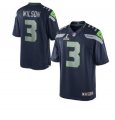 2014 Super Bowl XLVIII Nike Seattle Seahawks #3 wilson Blue limited Jersey