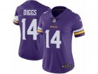 Women Nike Minnesota Vikings #14 Stefon Diggs Vapor Untouchable Limited Purple Team Color NFL Jersey