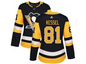 Women Adidas Pittsburgh Penguins #81 Phil Kessel Black Home Authentic Stitched NHL Jersey