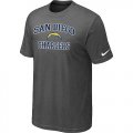 San Diego Chargers Heart & Soul Dark grey T-Shirt