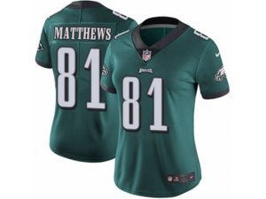 Women Nike Philadelphia Eagles #81 Jordan Matthews Vapor Untouchable Limited Midnight Green Team Color NFL Jersey