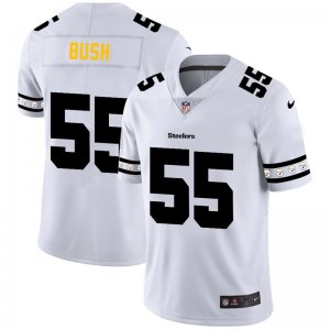 Nike Steelers #55 Devin Bush White Team Logos Fashion Vapor Limited Jersey