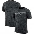Oakland Raiders Nike Sideline Velocity Performance T-Shirt Heathered Black