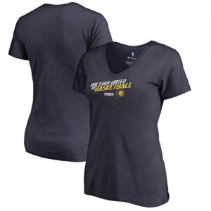 Indiana Pacers Fanatics Branded Womens 2018 NBA Playoffs Slogan Plus Size V Neck T-Shirt Navy