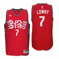 Mens Adidas Toronto Raptors #7 Kyle Lowry Authentic Red Chinese New Year NBA Jersey