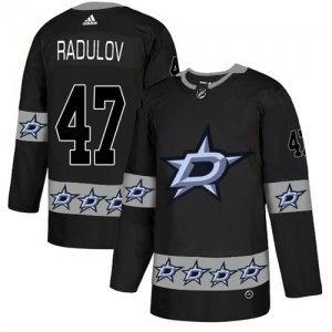 Stars #47 Alexander Radulov Black Team Logos Fashion Adidas Jersey