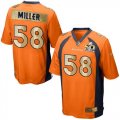 Nike Denver Broncos #58 Von Miller Orange Team Color Men Stitched NFL Game Super Bowl 50 Collection Jersey