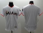 Miami Marlins Blank White Flexbase Authentic Collection Stitched Baseball Jersey