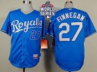 Kansas City Royals #27 Brandon Finnegan Light Blue Alternate Cool Base W 2015 World Series Patch Stitched MLB Jersey