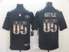 Nike 49ers #85 George Kittle Black Statue Of Liberty Limited Jersey