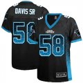 Womens Carolina Panthers #58 Thomas Davis Sr Black Drift Fashion Jersey