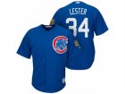 Mens Chicago Cubs #34 Jon Lester 2017 Spring Training Cool Base Stitched MLB Jersey