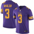 Nike Minnesota Vikings #3 Blair Walsh Purple Mens Stitched NFL Limited Rush Jersey
