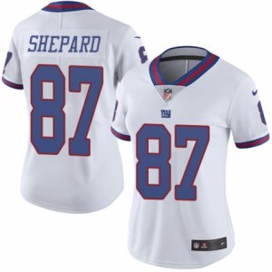 Women\'s Nike New York Giants #87 Sterling Shepard Limited White Rush NFL Jersey