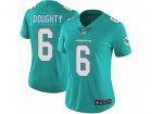 Women Nike Miami Dolphins #6 Brandon Doughty Vapor Untouchable Limited Aqua Green Team Color NFL Jersey