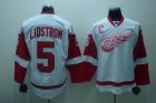nhl detroit red wings #5 lidstrom white[c patch]