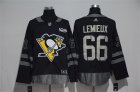 Penguins #66 Mario Lemieux Black 1917-2017 100th Anniversary Adidas Jersey