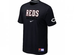 Cincinnati Reds Black Nike Short Sleeve Practice T-Shirt