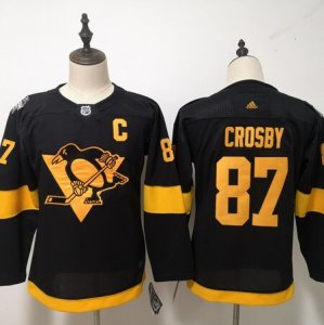 Penguins #87 Sidney Crosby Black Youth 2019 NHL Stadium