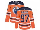 Women Adidas Edmonton Oilers #97 Connor McDavid Orange Home Authentic Stitched NHL Jersey