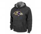 Baltimore Ravens Logo Pullover Hoodie D.Grey