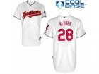 MLB Cleveland Indians #28 Corey Kluber white Cool Base jerseys