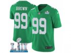 Youth Nike Philadelphia Eagles #99 Jerome Brown Limited Green Rush Vapor Untouchable Super Bowl LII NFL Jersey