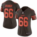 Womens Nike Cleveland Browns #66 Spencer Drango Limited Brown Rush NFL Jersey