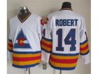 NHL Colorado Avalanche #14 Rene Robert White CCM Throwback Stitched jerseys