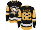 Mens Adidas Pittsburgh Penguins #62 Carl Hagelin Authentic Black Home NHL Jersey