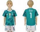 Germany 1 NEUER Away 2018 FIFA World Cup Youth Soccer Jersey