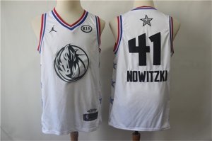 Mavericks #41 Dirk Nowitzki White 2019 NBA All-Star Game Jordan Brand Swingman Jersey