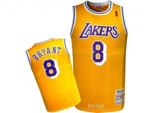 Lakers #8 Kobe Bryant Yellow 1996 97 Hardwood Classics Jersey