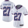 Women's Nike New York Giants #27 Darian Thompson Limited White Rush NFL Jersey