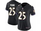 Women Nike Baltimore Ravens #25 Tavon Young Vapor Untouchable Limited Black Alternate NFL Jersey